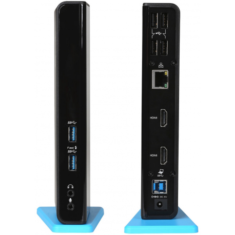 i-Tec USB 3.0 / USB-C Dual HDMI Docking Station - Docking station - USB 3.0 - 2 x HDMI - GigE - 1