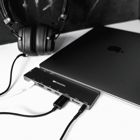Canyon DS-8 - Docking station - USB-C x 2 - 2 x HDMI - 4