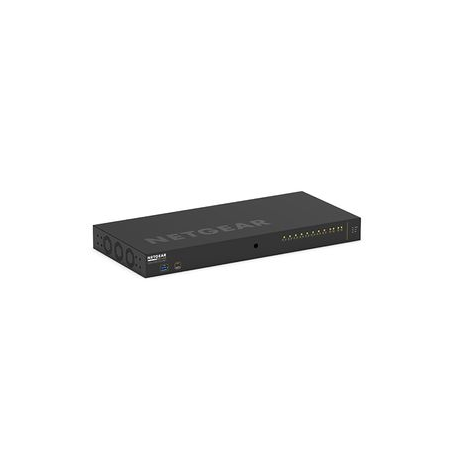 NETGEAR AV Line M4250-10G2XF-PoE+ - Switch - L3 - Managed - 10 x 10 / 100 / 1000 (8 PoE+) + 2 x 10 Gigabit SFP+ - side to side airflow - rack-mountable - PoE+ (240 W) - 0