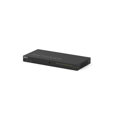 NETGEAR AV Line M4250-10G2XF-PoE+ - Switch - L3 - Managed - 10 x 10 / 100 / 1000 (8 PoE+) + 2 x 10 Gigabit SFP+ - side to side airflow - rack-mountable - PoE+ (240 W) - 1