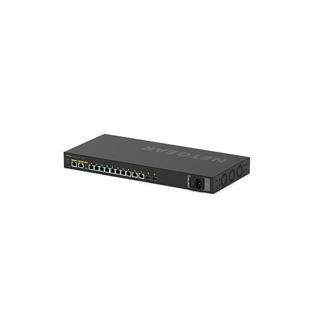 NETGEAR AV Line M4250-10G2XF-PoE+ - Switch - L3 - Managed - 10 x 10 / 100 / 1000 (8 PoE+) + 2 x 10 Gigabit SFP+ - side to side airflow - rack-mountable - PoE+ (240 W) - 4