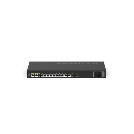 NETGEAR AV Line M4250-10G2XF-PoE++ - Switch - L3 - Managed - 10 x 10 / 100 / 1000 (8 PoE++) + 2 x 10 Gigabit SFP+ - side to side airflow - rack-mountable - PoE++ (720 W) - 1