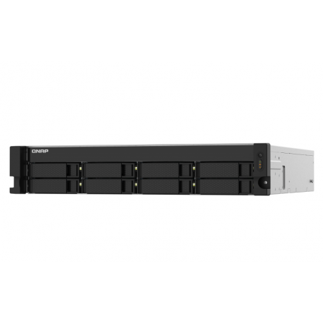 QNAP TS-832PXU - NAS server - 8 bays - rack-mountable - SATA 6Gb / s - RAID 0, 1, 5, 6, 10, 50, JBOD, 60 - RAM 4 GB - Gigabit Ethernet  /  2.5 Gigabit Ethernet  /  10 Gigabit Ethernet - iSCSI support - 2U - 6