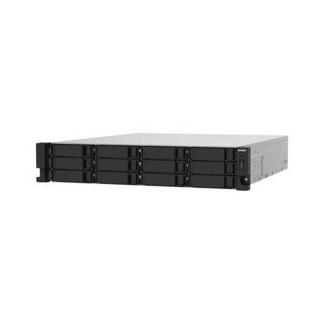 QNAP TS-1232PXU-RP - NAS server - 12 bays - rack-mountable - SATA 6Gb / s - RAID 0, 1, 5, 6, 10, 50, JBOD, 60 - RAM 4 GB - Gigabit Ethernet / 2.5 Gigabit Ethernet / 10 Gigabit Ethernet - iSCSI support - 2U - 4