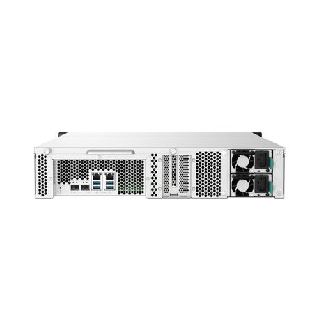 QNAP TS-1232PXU-RP - NAS server - 12 bays - rack-mountable - SATA 6Gb / s - RAID 0, 1, 5, 6, 10, 50, JBOD, 60 - RAM 4 GB - Gigabit Ethernet / 2.5 Gigabit Ethernet / 10 Gigabit Ethernet - iSCSI support - 2U - 5