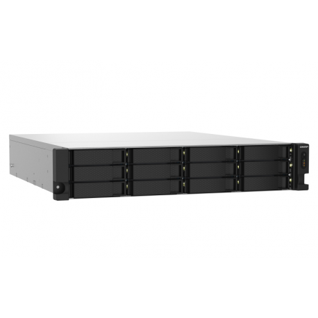 QNAP TS-1232PXU-RP - NAS server - 12 bays - rack-mountable - SATA 6Gb / s - RAID 0, 1, 5, 6, 10, 50, JBOD, 60 - RAM 4 GB - Gigabit Ethernet / 2.5 Gigabit Ethernet / 10 Gigabit Ethernet - iSCSI support - 2U - 7