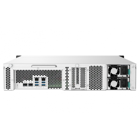 QNAP TS-1232PXU-RP - NAS server - 12 bays - rack-mountable - SATA 6Gb / s - RAID 0, 1, 5, 6, 10, 50, JBOD, 60 - RAM 4 GB - Gigabit Ethernet / 2.5 Gigabit Ethernet / 10 Gigabit Ethernet - iSCSI support - 2U - 9