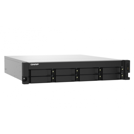 QNAP TS-832PXU - NAS server - 8 bays - rack-mountable - SATA 6Gb / s - RAID 0, 1, 5, 6, 10, 50, JBOD, 60 - RAM 4 GB - Gigabit Ethernet  /  2.5 Gigabit Ethernet  /  10 Gigabit Ethernet - iSCSI support - 2U - 10
