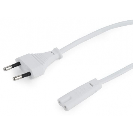 Cablexpert - Power cable - Europlug (M) to IEC 60320 C7 - 250 V - 2.5 A - 1.8 m - white - 1