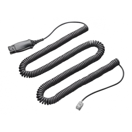 Poly HIS Adapter Cable - Headset cable - Quick Disconnect male - coiled - for AVAYA 96XX; Definity 9631; one-X Deskphone Edition 96XX - 1
