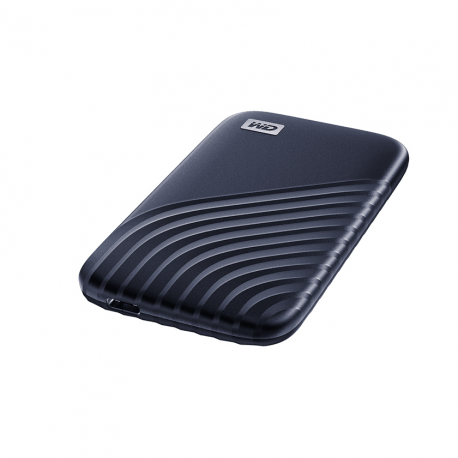 WD My Passport SSD WDBAGF0010BBL - SSD - encrypted - 1 TB - external (portable) - USB 3.2 Gen 2 (USB-C connector) - 256-bit AES - midnight blue - 5