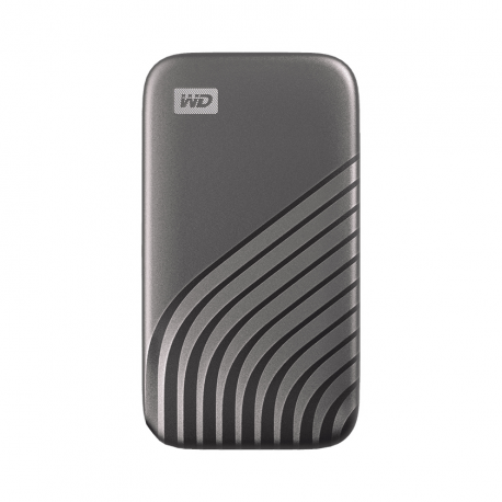 WD My Passport SSD WDBAGF0010BGY - SSD - encrypted - 1 TB - external (portable) - USB 3.2 Gen 2 (USB-C connector) - 256-bit AES - space grey - 1