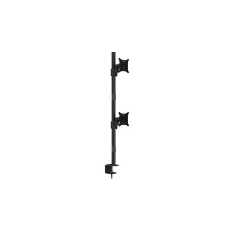 Multibrackets M VESA Deskmount Officeline Dual Vertical - Mounting kit - for 2 LCD displays - steel - black - screen size: 15"-30" - desk-mountable - 0