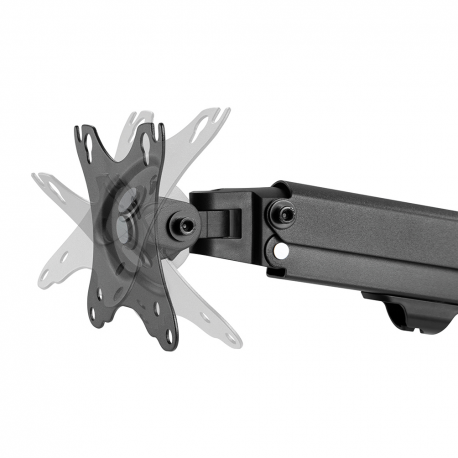 Neomounts by Newstar FPMA-D650D - Mounting kit - for 2 LCD displays (full-motion) - black - screen size: 17"-27" - clamp mountable, grommet, desk-mountable - 10