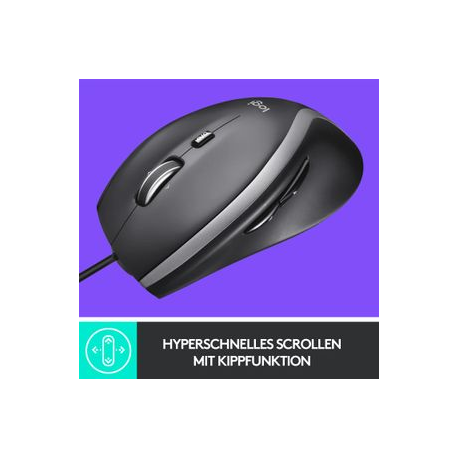 Logitech M500s Advanced Corded Mouse - Mouse - optical - 7 buttons - wired - USB - 2