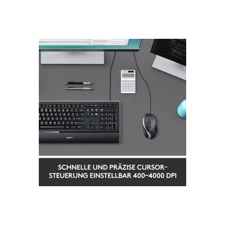 Logitech M500s Advanced Corded Mouse - Mouse - optical - 7 buttons - wired - USB - 5