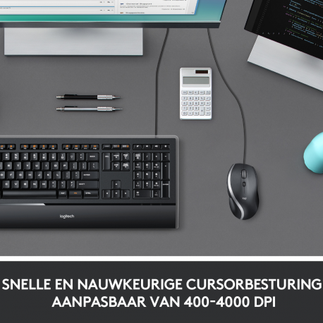 Logitech M500s Advanced Corded Mouse - Mouse - optical - 7 buttons - wired - USB - 15