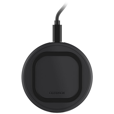 OtterBox - Wireless charging pad + AC power adapter - 10 Watt - black - Europe - 1