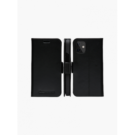dbramante1928 Copenhagen Slim - Flip cover for mobile phone - full-grain leather - black - for Apple iPhone 12 mini - 1