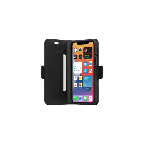 dbramante1928 Copenhagen Slim - Flip cover for mobile phone - full-grain leather - black - for Apple iPhone 12 mini - 6