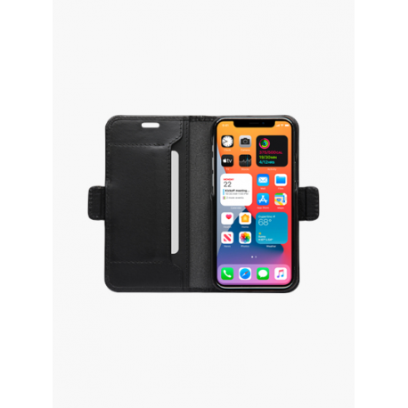 dbramante1928 Copenhagen Slim - Flip cover for mobile phone - full-grain leather - black - for Apple iPhone 12 mini - 7