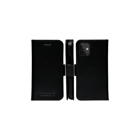 dbramante1928 Lynge - Flip cover for mobile phone - full-grain leather - black - for Apple iPhone 12 mini - 2