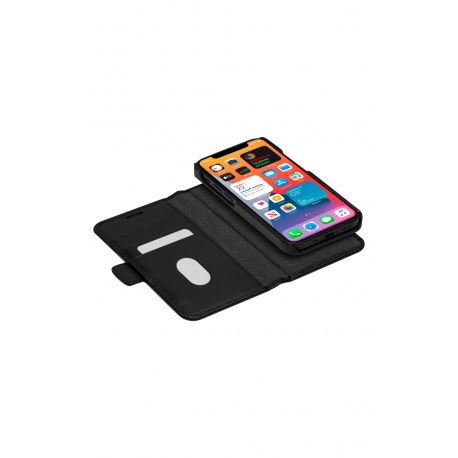 dbramante1928 Lynge - Flip cover for mobile phone - full-grain leather - black - for Apple iPhone 12 mini - 6