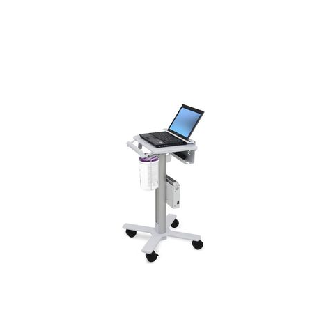 Ergotron StyleView - Cart - for notebook  /  barcode scanner (light-duty) - medical - steel - white, aluminium - screen size: up to 17" - 1