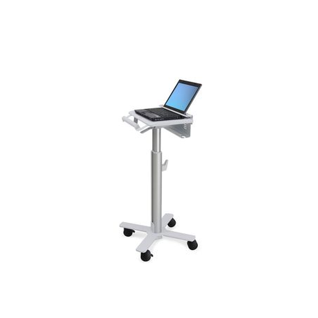 Ergotron StyleView - Cart - for notebook  /  barcode scanner (light-duty) - medical - steel - white, aluminium - screen size: up to 17" - 3