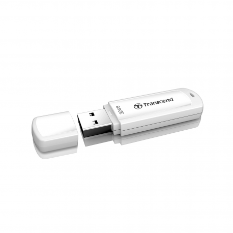 Transcend JetFlash 730 - USB flash drive - 64 GB - USB 3.0 - white - 3