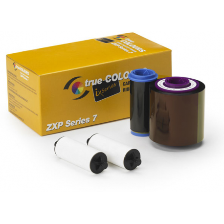 Zebra TrueColours ix Series YMCKOK - Colour (yellow, magenta, cyan, black, overlay, black) - print ribbon cassette - for ZXP Series 7 - 1