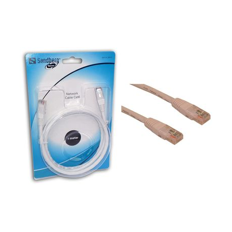 Sandberg SAVER - Patch cable - RJ-45 (M) to RJ-45 (M) - 1 m - UTP - CAT 6 - 2