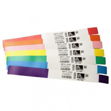 Zebra Z-Band Splash - Yellow - 25.4 x 254 mm 2100 pcs. (6 roll(s) x 350) water resistant wristband label - for Zebra HC100, HC100 Patient I.D. Solution - 2