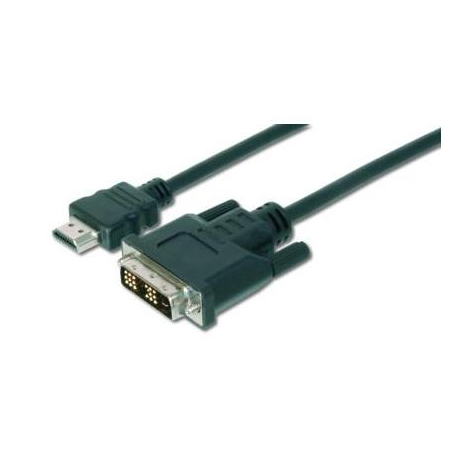 ASSMANN - Adapter cable - HDMI male to DVI-D male - 3 m - double shielded - black - 1