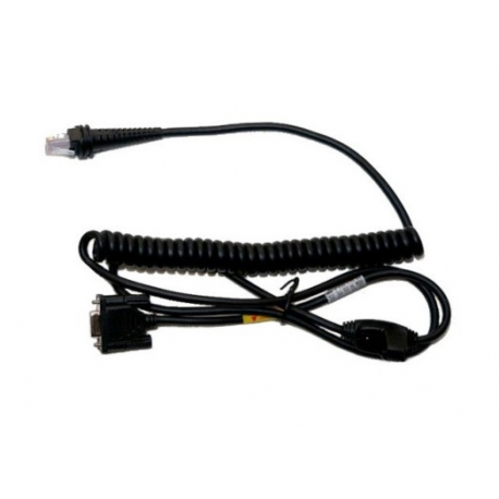 Honeywell - Serial cable - DB-9 (F) - 3 m - coiled - black - for Hyperion 1300g; Voyager 1200g, 1250g; Xenon 1902 - 1