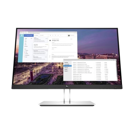 HP E23 G4 - E-Series - LED monitor - 23" - 1920 x 1080 Full HD (1080p) @ 60 Hz - IPS - 250 cd / m² - 1000:1 - 5 ms - HDMI, VGA, DisplayPort - black, silver - 0