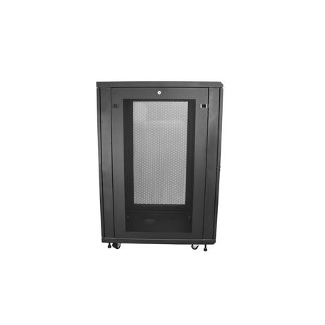 StarTech.com 24U Server Rack Cabinet, 4-Post Adjustable Depth (2" to 30") Network Equipment Rack Enclosure w / Casters / Cable Management / Shelf / Locking Dell PowerEdge, HP ProLiant ThinkServer - 24U Rack Cabinet (RK2433BKM) - Rack cabinet - 24U - 31" - 5