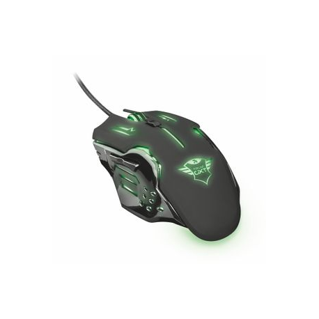 Trust GXT 108 Rava Illuminated Gaming - Mouse - right and left-handed - optical - 6 buttons - wired - USB - 6