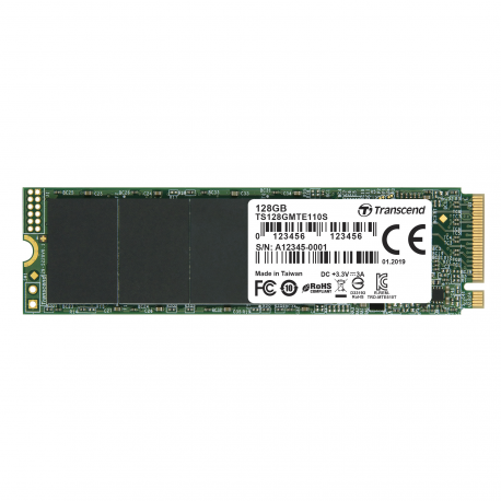 Transcend 110S - SSD - 128 GB - internal - M.2 2280 - PCIe 3.0 x4 (NVMe) - 3