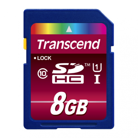 Transcend Ultimate - Flash memory card - 8 GB - UHS Class 1 / Class10 - 133x - SDHC UHS-I - 2