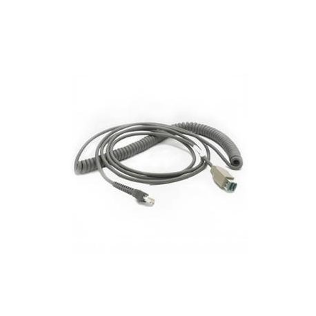 Zebra - USB cable - 4.6 m - coiled - for Symbol LS3408, LS3478, LS9208; Cyclone M2007; Digital Scanner DS 66XX, DS3478, DS6707 - 2