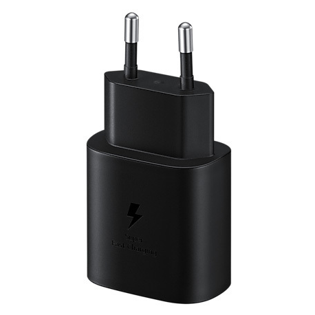 Samsung EP-TA800 - Power adapter - 25 Watt - 3 A - SFC (USB-C) - black - for Galaxy A20, A50, A70, A8s, M30, M40, Note10, S20, S20 5G, S20+ 5G, Z Flip, Z Flip 5G - 13