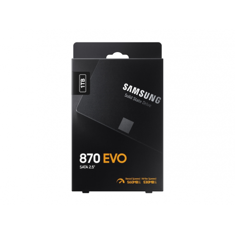 Samsung 870 EVO MZ-77E1T0B - SSD - encrypted - 1 TB - internal - 2.5" - SATA 6Gb / s - buffer: 1 GB - 256-bit AES - TCG Opal Encryption - 7