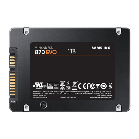 Samsung 870 EVO MZ-77E1T0B - SSD - encrypted - 1 TB - internal - 2.5" - SATA 6Gb / s - buffer: 1 GB - 256-bit AES - TCG Opal Encryption - 10