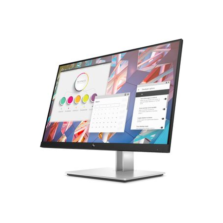 HP E24 G4 - E-Series - LED monitor - 23.8" - 1920 x 1080 Full HD (1080p) @ 60 Hz - IPS - 250 cd / m² - 1000:1 - 5 ms - HDMI, VGA, DisplayPort - silver (stand), black head - 1