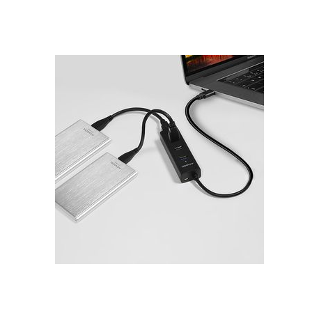 AXAGON HUE-S2C - Hub - 4 x SuperSpeed USB 3.0 - desktop - 8