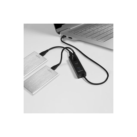 AXAGON HUE-S2B - Hub - 4 x SuperSpeed USB 3.0 - desktop - 5