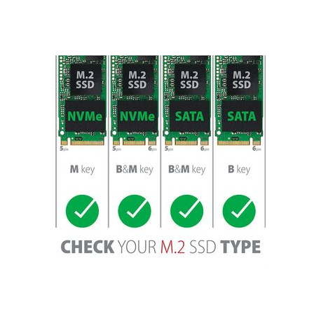 AXAGON PCEM2-D - Storage controller - M.2 - 2 Channel - M.2 NVMe Card  /  SATA 6Gb / s - low profile - PCIe 3.0 x4 - 10