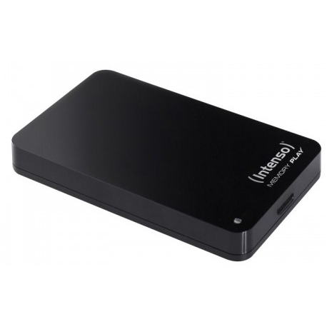 Intenso MEMORY PLAY - Hard drive - 1 TB - external (portable) - 2.5" - USB 3.0 - 5400 rpm - buffer: 8 MB - black - 10