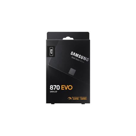 Samsung 870 EVO MZ-77E4T0B - SSD - encrypted - 4 TB - internal - 2.5" - SATA 6Gb / s - buffer: 4 GB - 256-bit AES - TCG Opal Encryption - 5